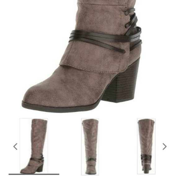 😍SOLD‼️wait may have 1 sz.7 left 💞Fergalicious Le Lexis Taupe Boots - Picture 3 of 7